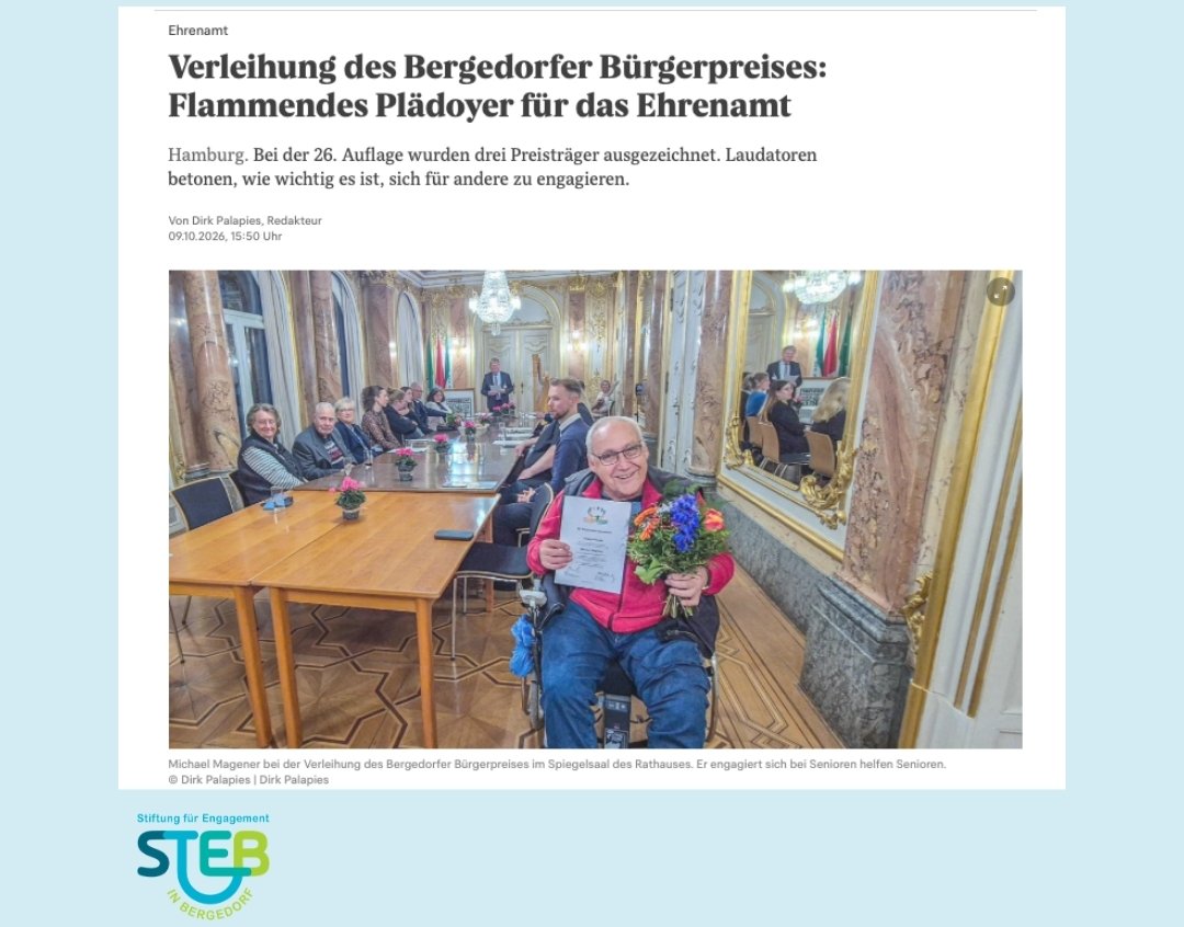 Michael Magener mit dem Bürgerpreis