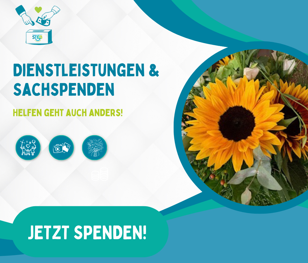 Bild mit Spendenaufforderung